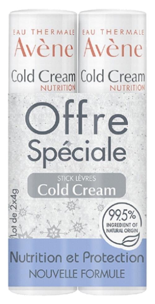 Avène Súprava vyživujúcich balzamov na pery Cold Cream 2 x 4 g