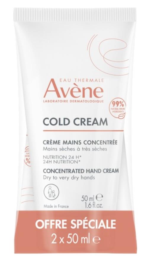 Avène Súprava krémov na ruky pre suchú až veľmi suchú pokožku Cold Cream 2 x 50 ml