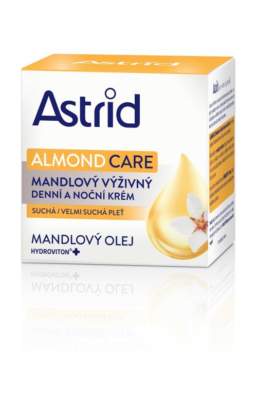 Astrid Mandľový výživný denný a nočný krém pre suchú a veľmi suchú pleť Almond Care 50 ml