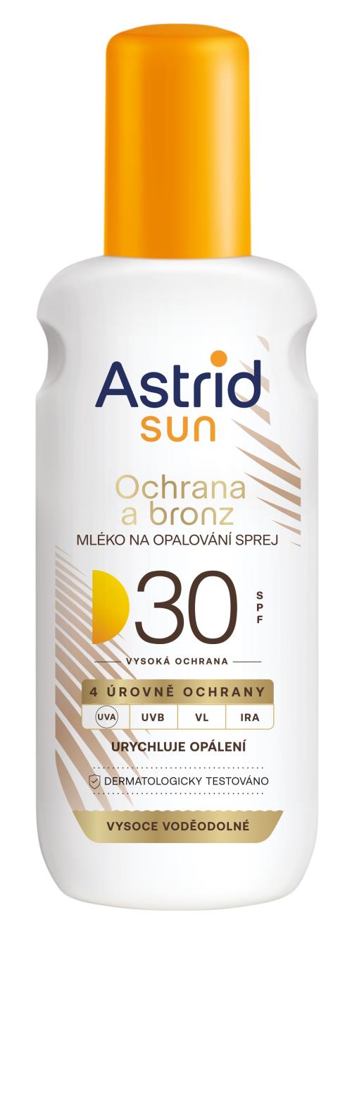 Astrid Mlieko na opaľovanie v spreji Bronz SPF 30 150 ml