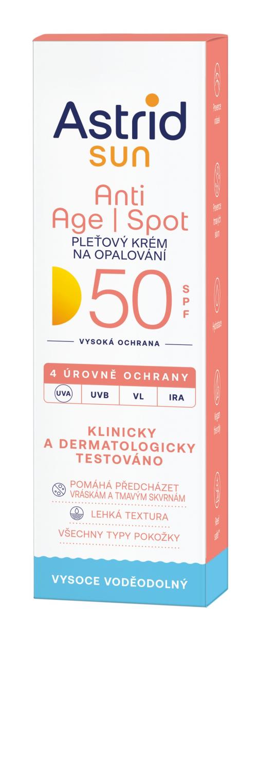 Astrid Pleťový krém na opaľovanie SPF 50 Anti Age I Spot 50 ml