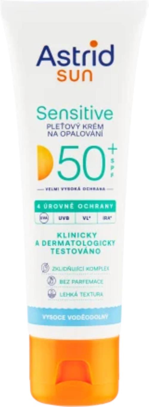 Astrid Pleťový krém na opaľovanie Sensitive SPF 50+ 50 ml