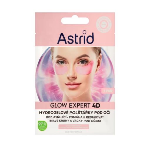Astrid Rozjasňujúce hydrogélové vankúšiky pod oči s niacínamidom Glow Expert 4D
