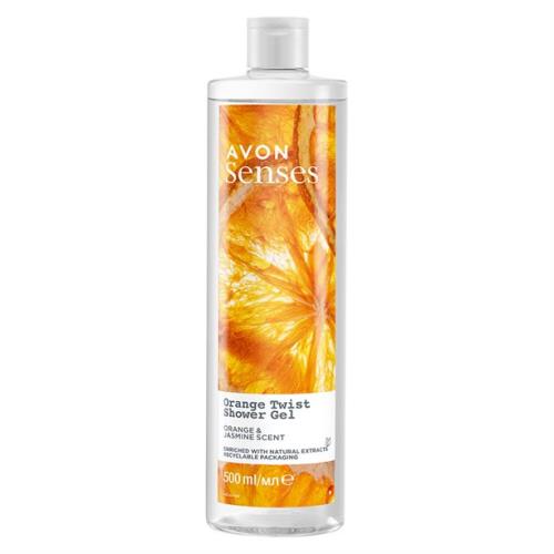 Avon Sprchový gél s vôňou pomaranča a jazmínu Sense s 500 ml