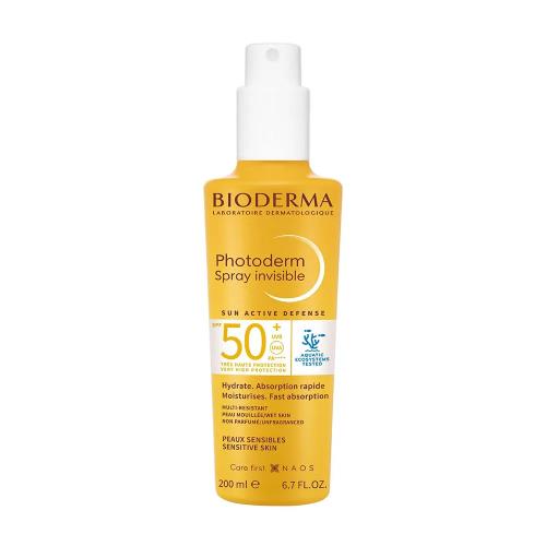 Bioderma Sprej na opaľovanie pre citlivú pokožku SPF 50+ Photoderm (Invisible Spray) 200 ml