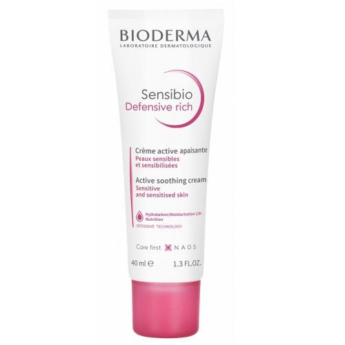 Bioderma Upokojujúci pleťový krém Sensibio Defensive Rich (Active Soothing Cream) 40 ml
