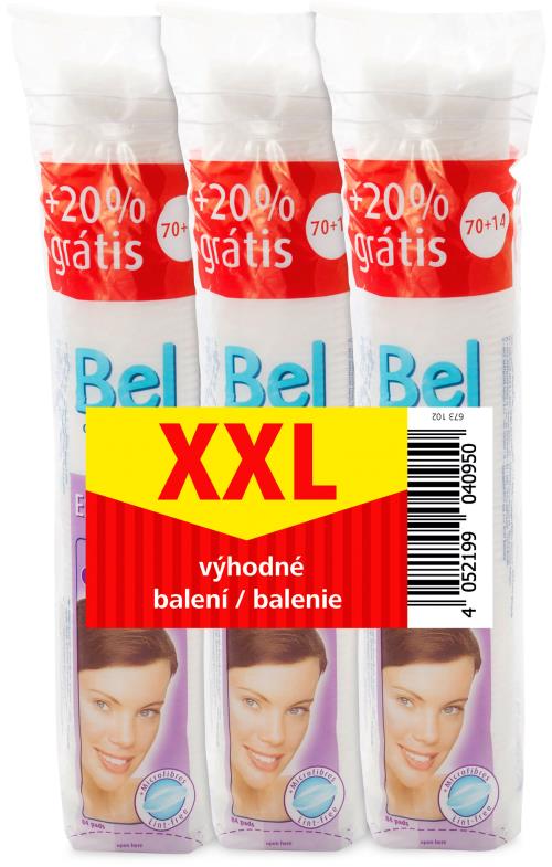 Bel Súprava okrúhlych odličovacích tampónov Cosmetic 3 x 84 ks
