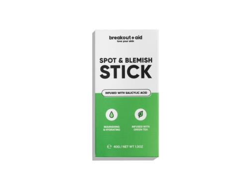 Breakout+aid Kaolínová maska na problematickú pleť v tyčinke (Spot & Blemish Stick) 40 g