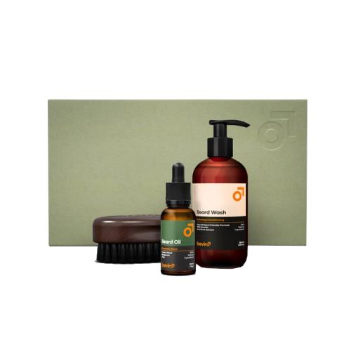 beviro Darčeková sada The Bergamia Wood Beard Care Kit