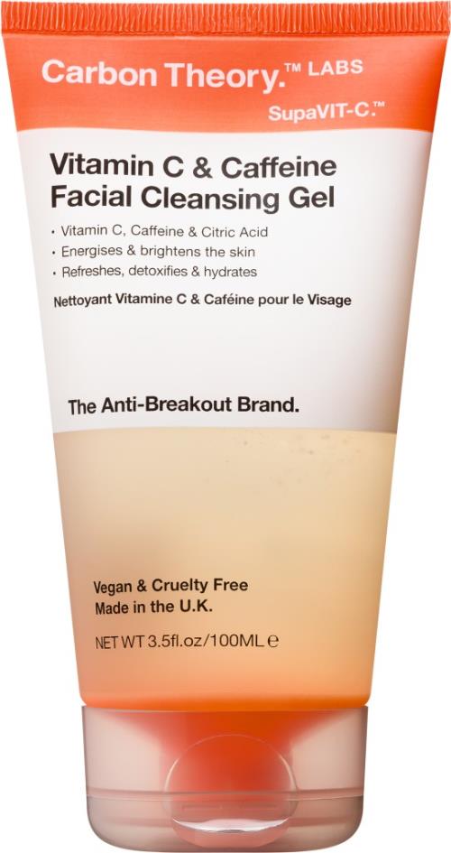 Carbon Theory Čistiaci pleťový gél Vitamín C & Caffeine (Facial Cleansing Gél) 100 ml