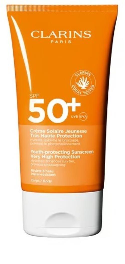 Clarins Opaľovací krém SPF 50+ (Youth-protecting Sunscreen) 150 ml
