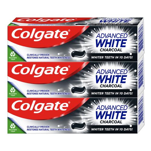 Colgate Bieliaca zubná pasta Advanced White Charcoal 3 x 75 ml