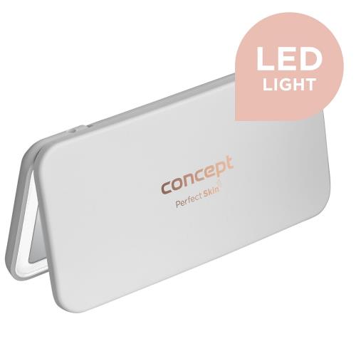 Concept Kozmetické vreckové zrkadlo s LED osvetlením bielej KZ2010