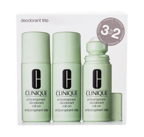 Clinique Súprava guľôčkových antiperspirant-deodorantov Deodorant Trio 3 x 75 g