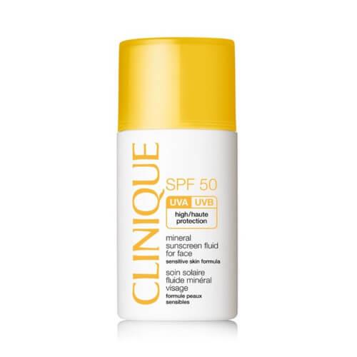 Clinique Minerálny opaľovací fluid na tvár SPF 50 (Mineral Sunscreen Fluid For Face) 30 ml