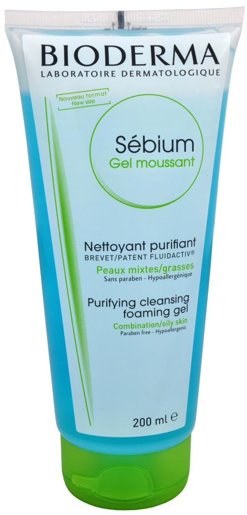 Bioderma Čistiaci penivý gél pre zmiešanú až mastnú pleť Sébium Gel Moussant (Purifying And Foaming Gel) 200 ml