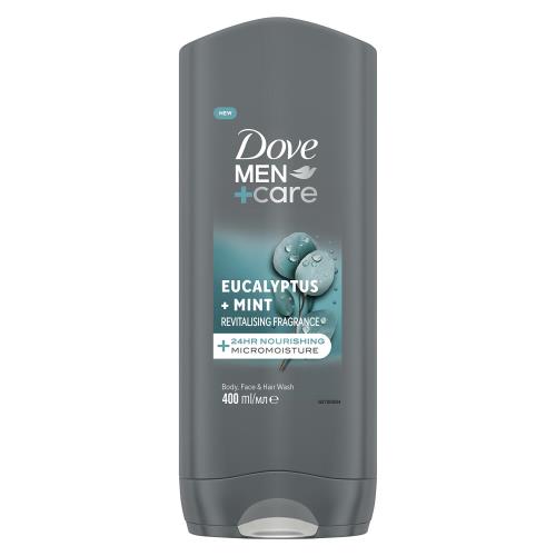 Dove Sprchový gél Men + Care Eucalyptus + Mint (Body, Face & Hair Wash) 400 ml