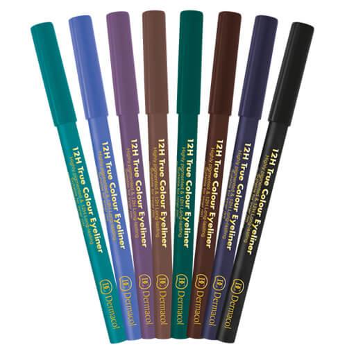 Dermacol Drevená ceruzka na oči 12H (True Colour Eyeliner) 2 g 8 Black