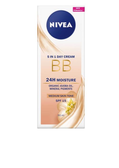 Nivea Skrášľovací hydratačný krém 5 v 1 BB Cream SPF 15 (5in1 Beautifying Moisturizer) 50 ml Dark