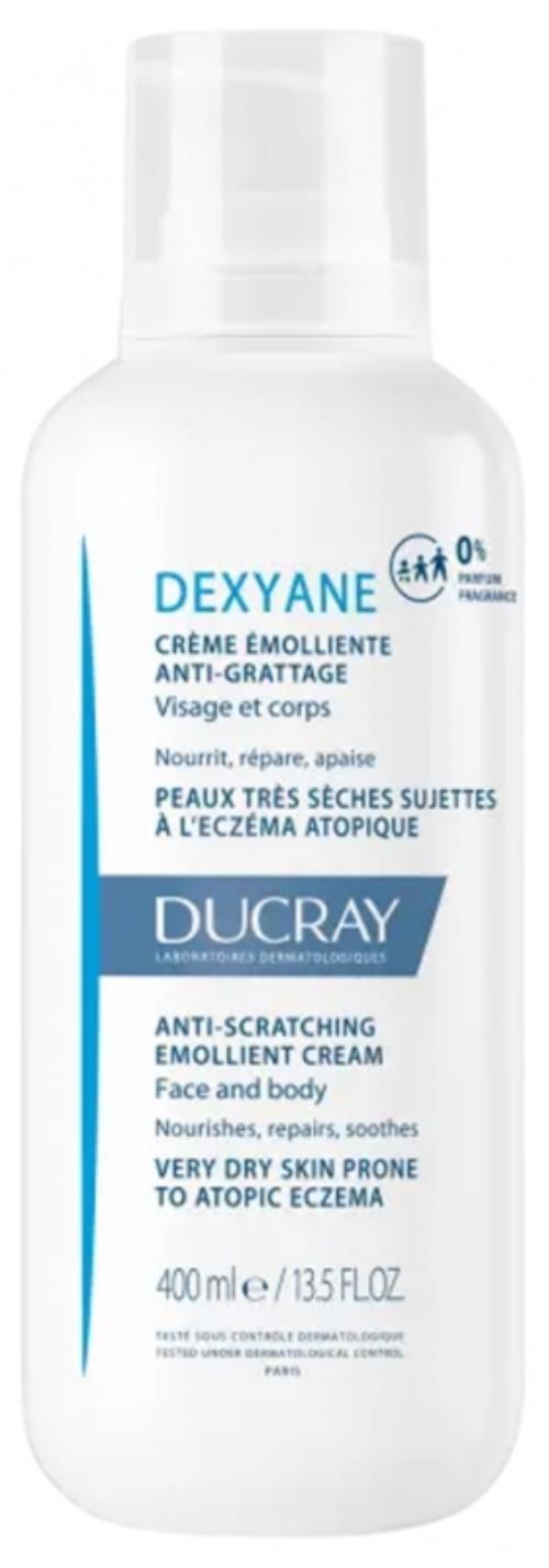 Ducray Emolienčný krém pre suchú pokožku so sklonom k atopickému ekzému Dexyane (Anti-Scratching Emollient Cream) 400 ml