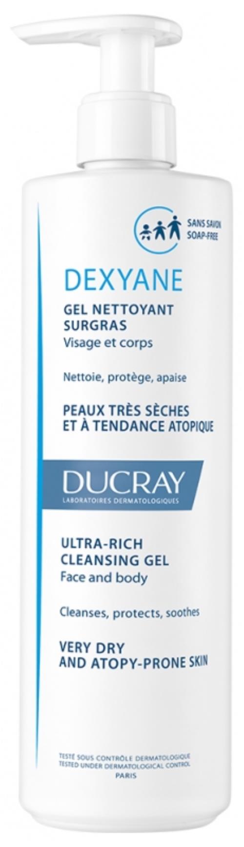 Ducray Ultra výživný umývací gél Dexyane (Ultra-Rich Cleansing Gél) 400 ml