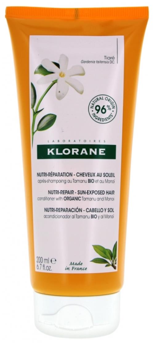 Klorane Kondicionér pre vlasy vystavené slnku Bio Tamanu a Monoi (Conditioner) 200 ml