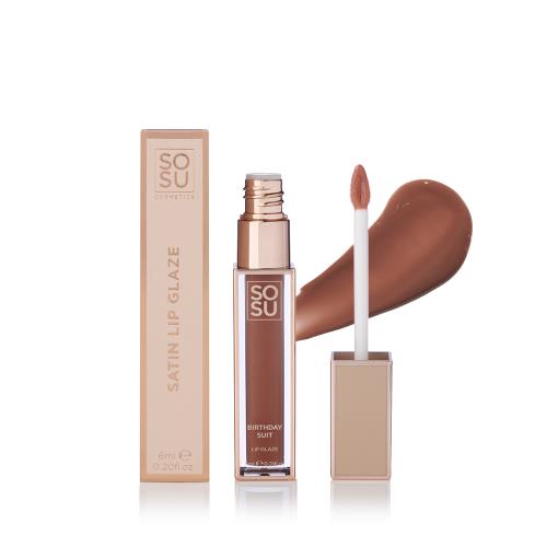 SOSU Cosmetics Lesk na pery Shimmer (Lip Glaze) 6 ml Birthday Suit
