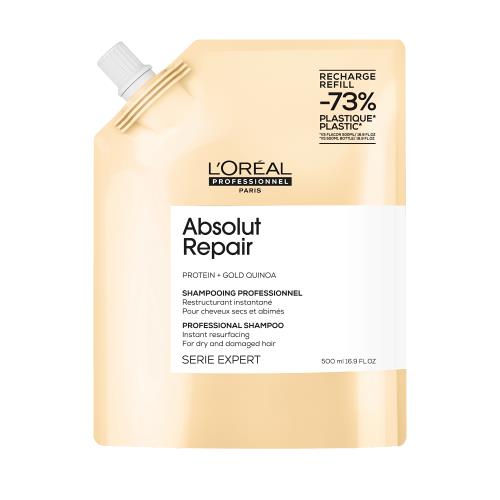 L'Oréal Professionnel Regeneračný šampón pre veľmi poškodené vlasy Serie Expert Absolut Repair Gold Quinoa + Protein (Instant Resurfacing Shampoo) 500 ml - náhradná náplň