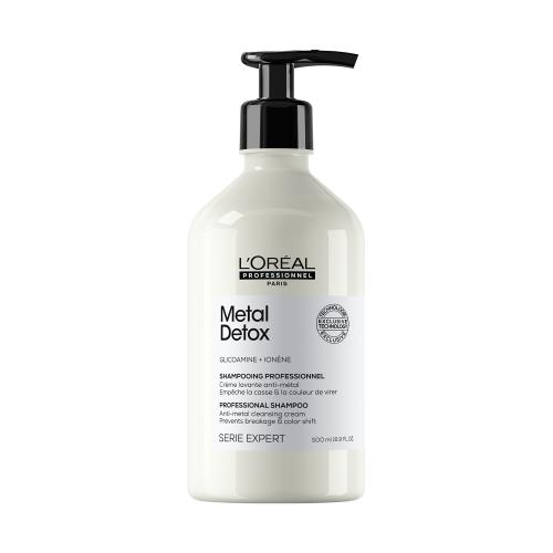L'Oréal Professionnel Šampón pre farbené a poškodené vlasy, pre lesk vlasov, dlhšie trvajúcu farbu, bohatá textúra Serie Expert Metal Detox (Professional Shampoo) 500 ml