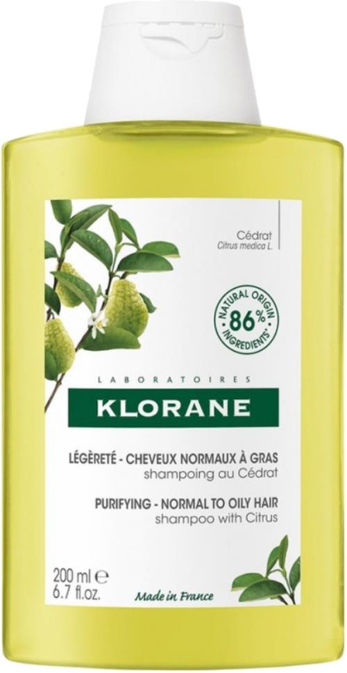 Klorane Šampón pre normálne až mastné vlasy Citrón (Purifying Shampoo) 200 ml