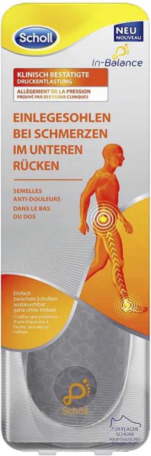 Scholl Ortopedické vložky do topánok In-Balance (Lower Back Insole) 1 pár Large