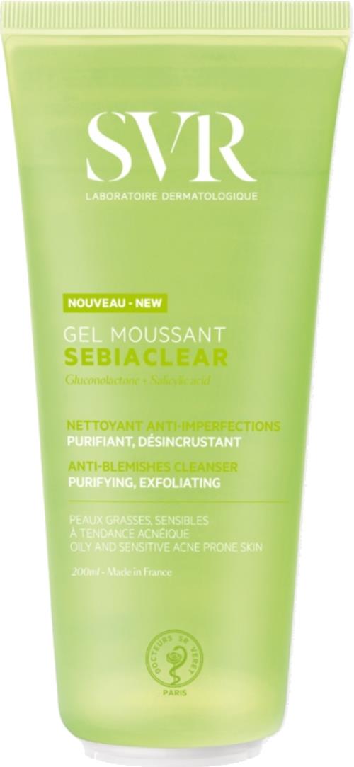 SVR Čistiaci gél pre mastnú a aknóznu pleť Sebiaclear (Anti-Blemishes Cleanser) 200 ml