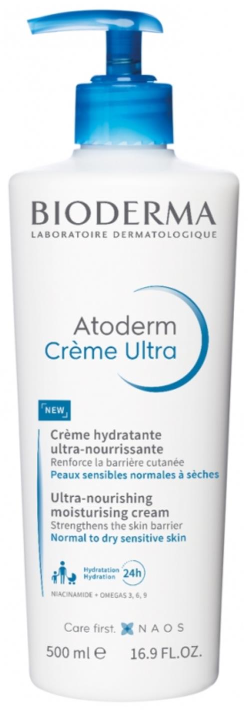 Bioderma Ultra vyživujúci a hydratačný telový krém Atoderm (Ultra-Nourishing Moisturising Cream) 500 ml