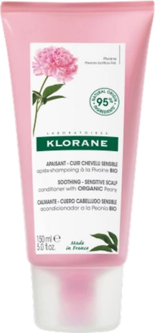 Klorane Upokojujúci kondicionér pre citlivú a podráždenú vlasovú pokožku Bio Pivonka (Conditioner) 150 ml
