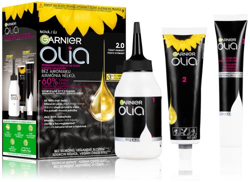 Garnier Permanentná olejová farba na vlasy bez amoniaku Olia 2.0 čierny diamant