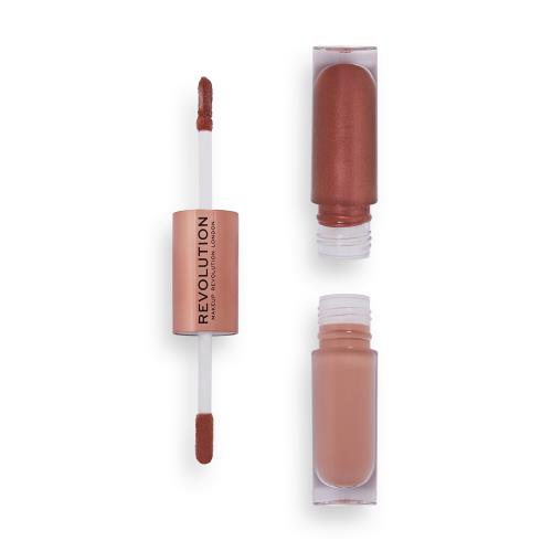 Revolution Obojstranné tekuté očné tiene (Double Up Liquid Shadow) 4,4 ml Tranquillity Blue