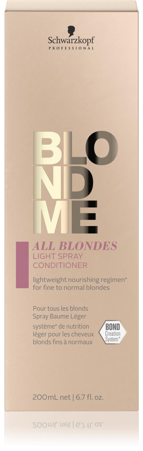 Schwarzkopf Professional Ľahký bezoplachový kondicionér v spreji pre jemné a normálne blond vlasy BLONDME All Blondes (Light Spray Conditioner) 200 ml