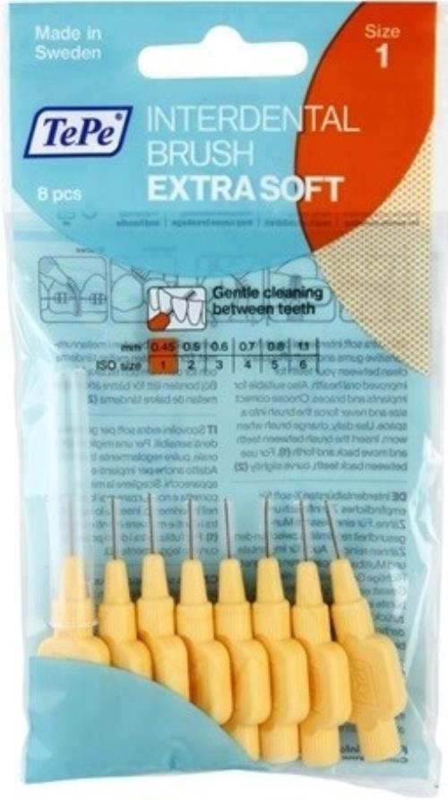 TePe Medzizubné kefky Exra Soft 8 ks 0,45 mm orange