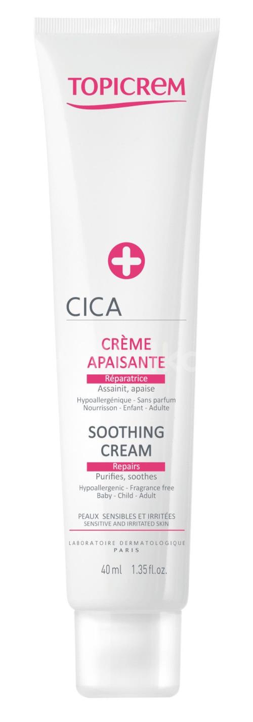 Topicrem Obnovujúci krém pre podráždenú pleť cica (Soothing Cream) 40 ml