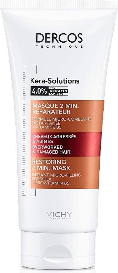 Vichy Maska pre obnovu poškodených vlasov Derkos kera-Solutions (Restoring 2 Min Mask) 200 ml