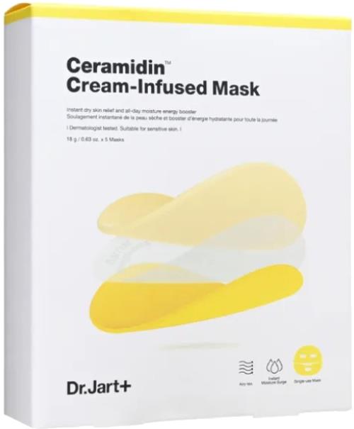 Dr. Jart+ Hĺbkovo hydratačná pleťová maska Ceramidin (Cream-Infused Mask) 5 x 18 g