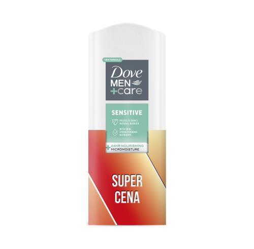Dove Sprchový gél na telo, tvár a vlasy Men + Care Sensitive (3 in 1 Shower Gél) 2 x 400 ml