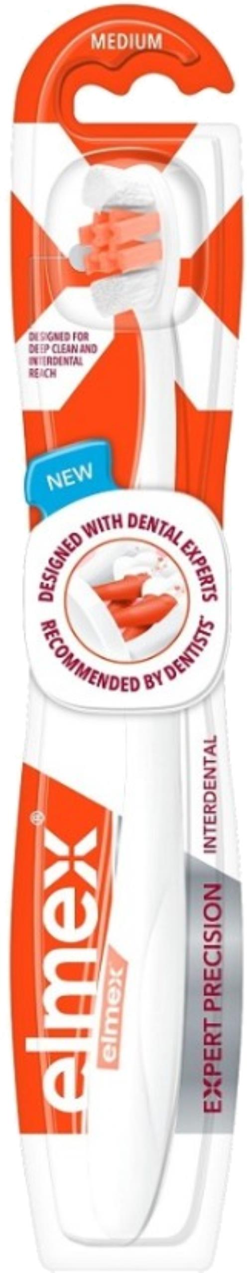 Elmex Zubná kefka na hĺbkové čistenie medzizubných priestorov Expert Precision Caries Protection 1 ks