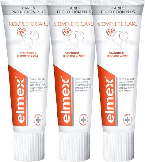 Elmex Zubná pasta Caries Protection Plus Complete Care 3 x 75 ml