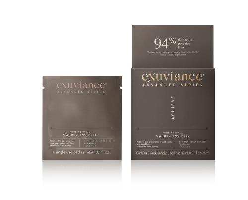 Exuviance Peelingové tampóny s retinolom Achieve (Pure Retinol Correcting Peel) 6 ks
