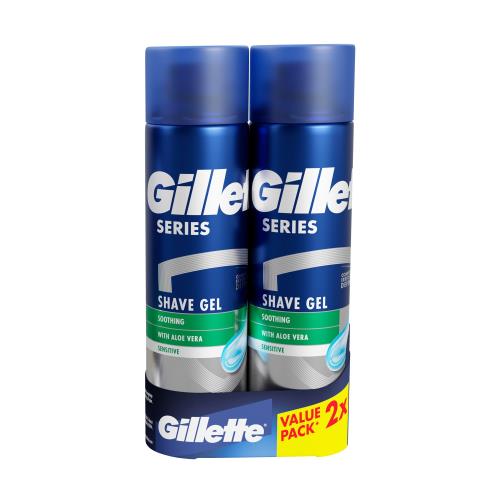 Gillette Darčeková sada gélov na holenie pre citlivú pleť 2 x 200 ml
