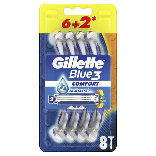 Gillette Jednorazové holítka Blue3 Comfort 6+2 ks
