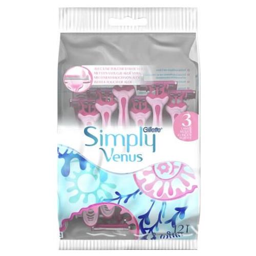 Gillette Jednorazové holiace strojčeky Simply Venus 3 Plus Yellow 8+4 ks