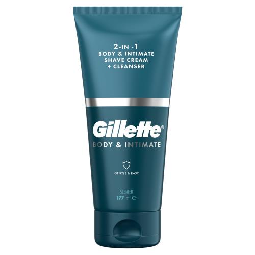 Gillette Umývacia emulzia a prípravok na holenie 2v1 Body & Intimate (Body & Intimate Shave Cream + Cleanser) 177 ml