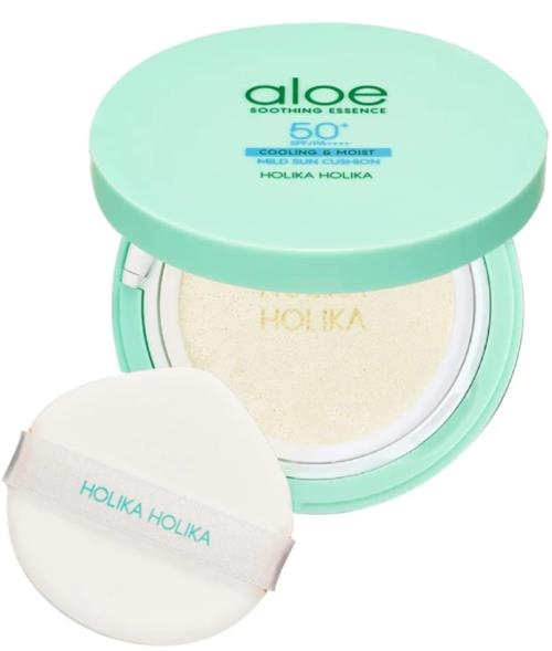 Holika Holika Pleťový opaľovací krém v hubičke SPF 50+ Aloe Soothing Essence (Mild Sun Cushion) 25 g